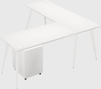 Modern l-shaped office desk
