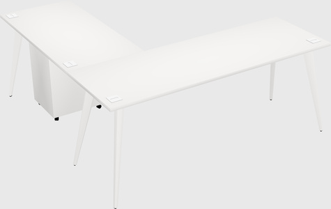 Modern l-shaped office desk