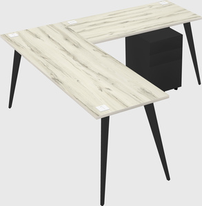 Modern l-shaped office desk