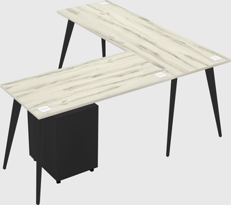 Modern l-shaped office desk