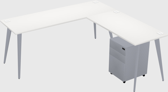 Modern L-shaped Office Desk