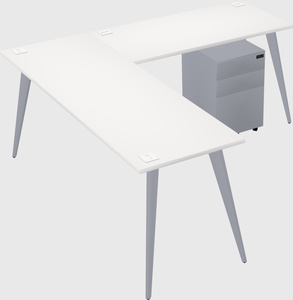 Modern l-shaped office desk