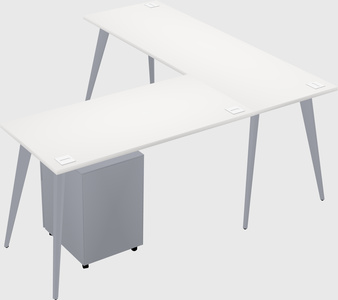 Modern l-shaped office desk