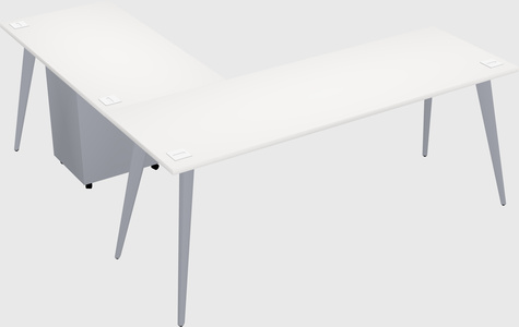 Modern l-shaped office desk