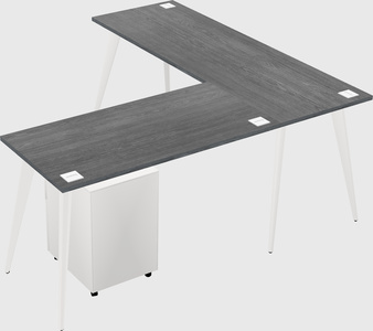 Modern l-shaped office desk