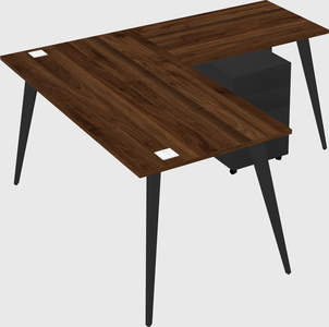 Modern l-shaped office desk