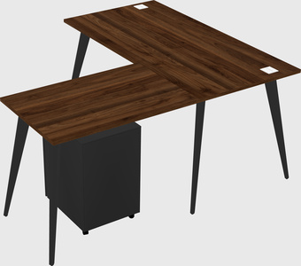 Modern l-shaped office desk
