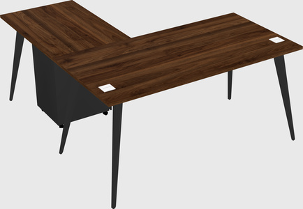 Modern l-shaped office desk