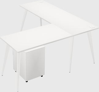 Modern l-shaped office desk