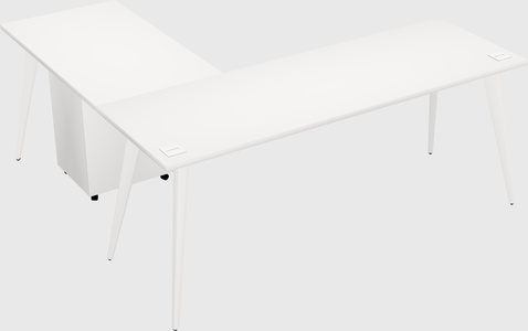 Modern l-shaped office desk