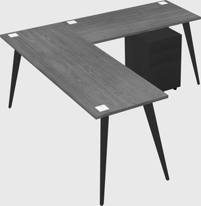 Modern l-shaped office desk