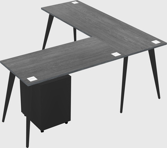 Modern l-shaped office desk