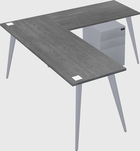 Modern l-shaped office desk