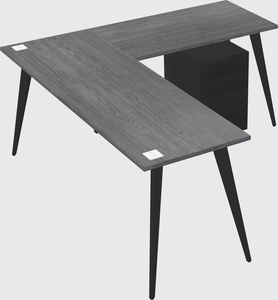 Modern l-shaped office desk