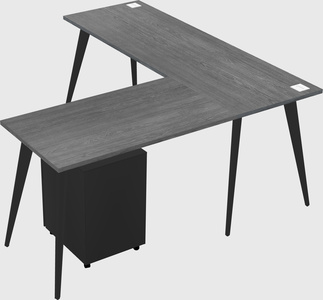 Modern l-shaped office desk