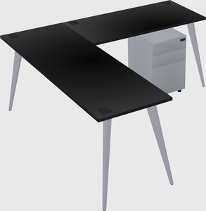 Modern l-shaped office desk