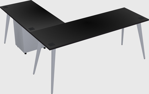 Modern l-shaped office desk