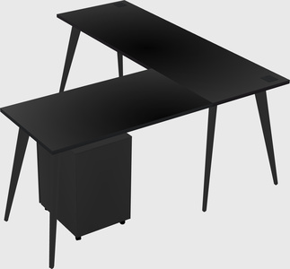 Modern l-shaped office desk