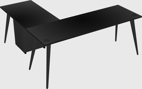 Modern l-shaped office desk