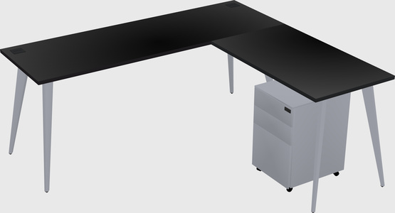 Modern L-shaped Office Desk