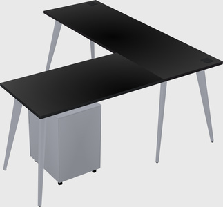 Modern l-shaped office desk
