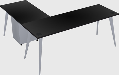 Modern l-shaped office desk