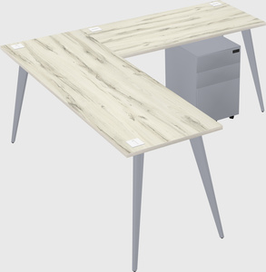Modern l-shaped office desk