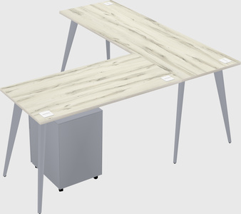Modern l-shaped office desk