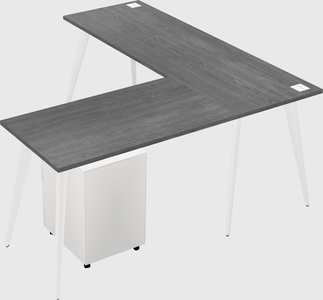 Modern l-shaped office desk