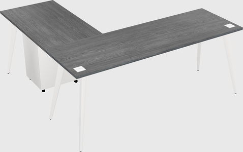 Modern l-shaped office desk