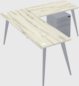 Modern l-shaped office desk