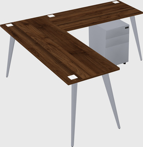 Modern l-shaped office desk