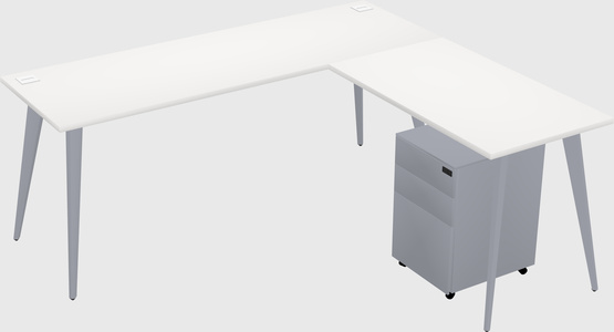 Modern L-shaped Office Desk
