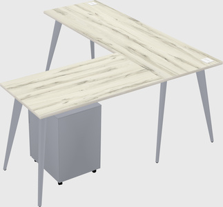 Modern l-shaped office desk