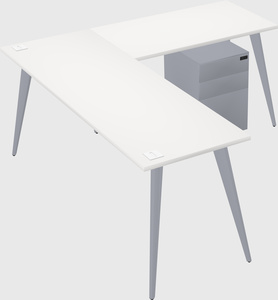 Modern l-shaped office desk