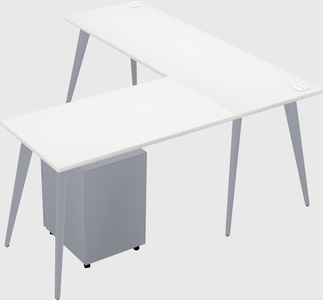 Modern l-shaped office desk