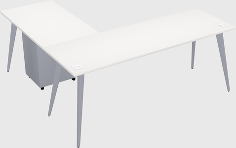 Modern l-shaped office desk