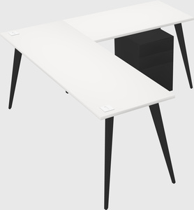 Modern l-shaped office desk