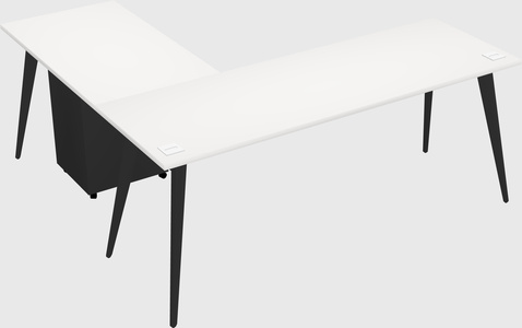 Modern l-shaped office desk