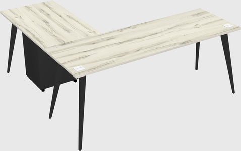 Modern l-shaped office desk
