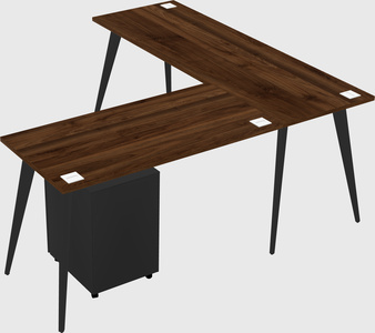 Modern l-shaped office desk