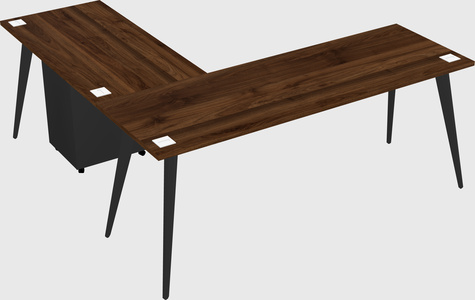 Modern l-shaped office desk