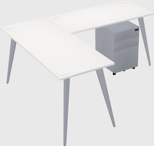 Modern l-shaped office desk