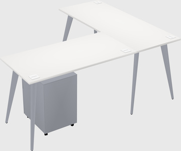 Modern l-shaped office desk