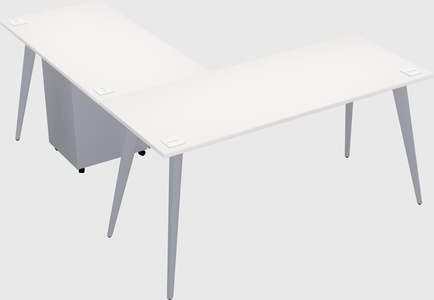 Modern l-shaped office desk