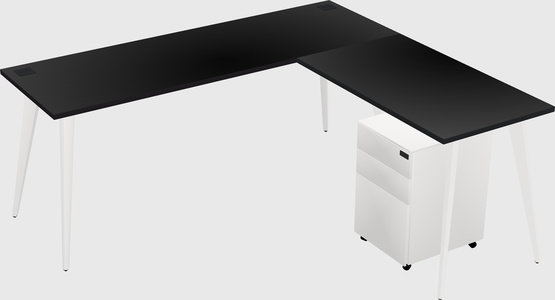 Modern L-shaped Office Desk
