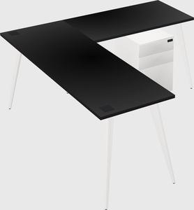 Modern l-shaped office desk