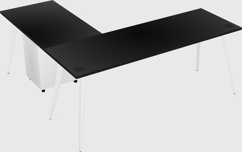 Modern l-shaped office desk