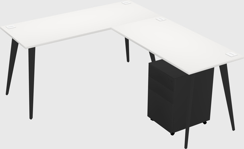 Modern L-shaped Office Desk
