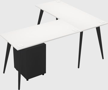 Modern l-shaped office desk